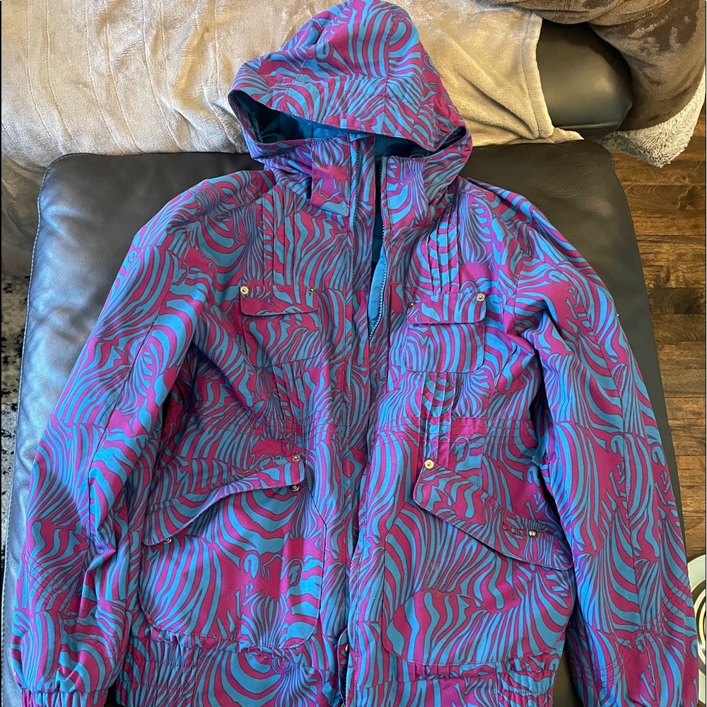 BURTON - Women’s XL Mutiny Azul Zebra Ski or Snowboard Jacket
